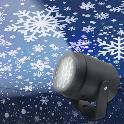 Aigostar - LED projecteur de flocons de neige de Noël LED/5W/230V blanc froid