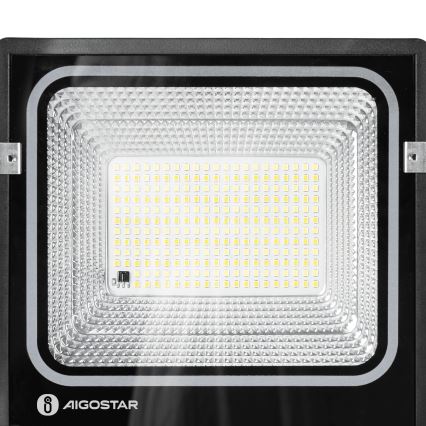 Aigostar - Projecteur solaire LED dimmable LED/100W/3,2V 2000mAh 3000K/4000K/6500K IP66 + télécommande
