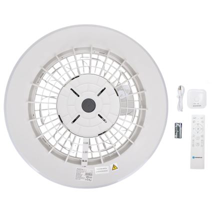 Aigostar - LED RGB Dimmbare Deckenleuchte mit Ventilator MESH LED/40W/230V 2700-6500K weiß + Fernbedienung