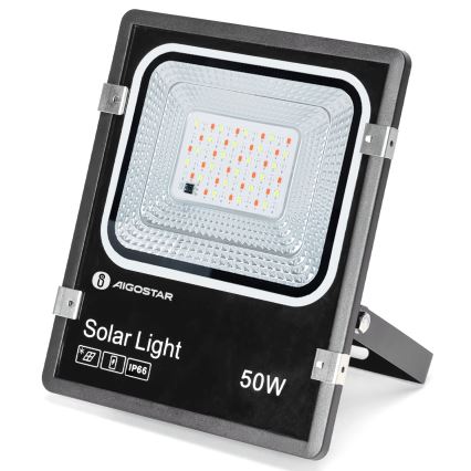 Aigostar - LED RGB Faro solare dimmerabile LED/50W/3,2V IP66 + telecomando