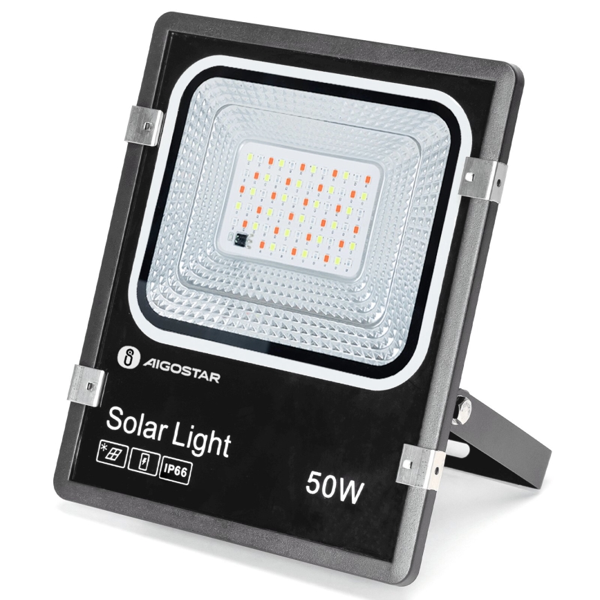 Aigostar - LED RGB Faro solare dimmerabile LED/50W/3,2V IP66 + telecomando