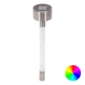 Aigostar - LED-RGB-Solarleuchte LED/0,006W/1,2V 40 mAh 36,7cm matt Chrom IP44
