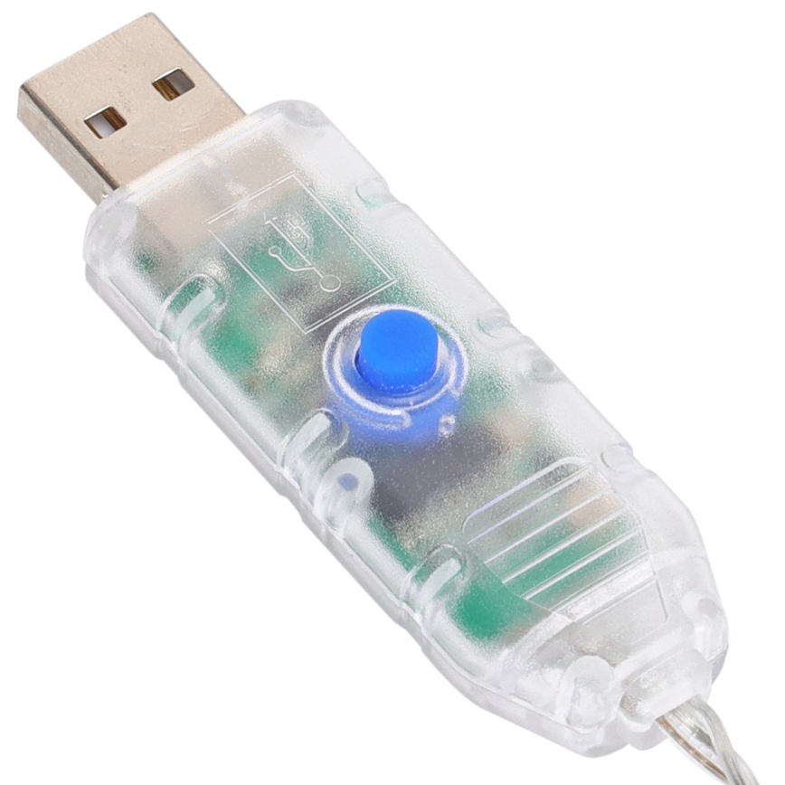 Aigostar - LED RGBIC Catena luminosa decorativa 25xLED/5W/USB 5 m multicolore