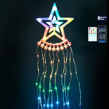 Aigostar - LED RGBICW Außen-Weihnachtsdekoration 250xLED/230V 2,5m IP44 + Fernbedienung