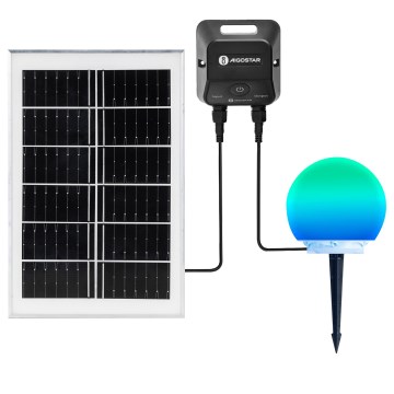 Aigostar - LED RGBW dimmbare Außenleuchte MESH LED/20W/3,7V 4000mAh 2700–6500K IP65 Ø 15 cm + Fernbedienung