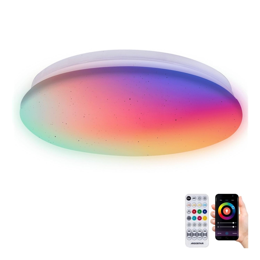 Aigostar - LED RGBW dimmbare Badezimmer-Deckenleuchte MESH Smart LED/12W/230V IP44 + Fernbedienung