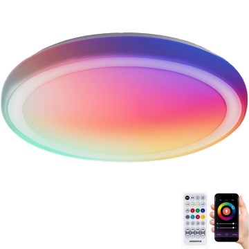 Aigostar - LED-RGBW- Dimmbare Deckenleuchte für Badezimmer MESH Smart LED/24W/230V 3000-6500K IP44 + Fernbedienung