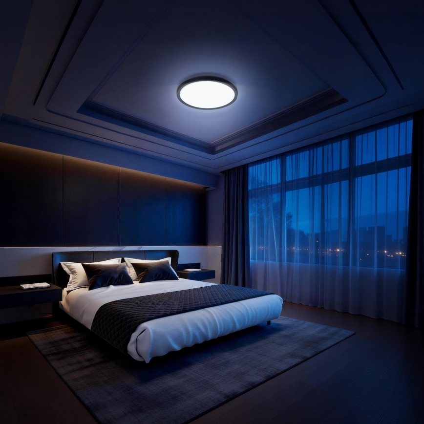 Aigostar - LED RGBW dimmbare Deckenleuchte MESH LED/36W/230V 3000-6500K schwarz + Fernbedienung