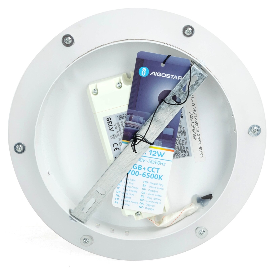 Aigostar - LED RGBW Applique dimmerabile MESH Smart LED/12W/230V 2700-6500K bianco + telecomando