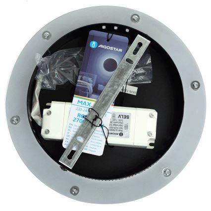 Aigostar - LED RGBW Applique dimmerabile MESH Smart LED/12W/230V 2700-6500K nero + telecomando