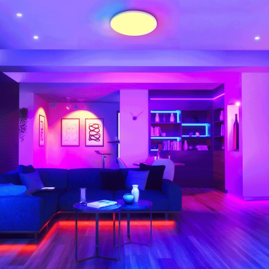 Aigostar - LED RGBW Plafoniera dimmerabile da bagno LED/18W/230V 3000-6500K diametro 30 cm IP44 + telecomando