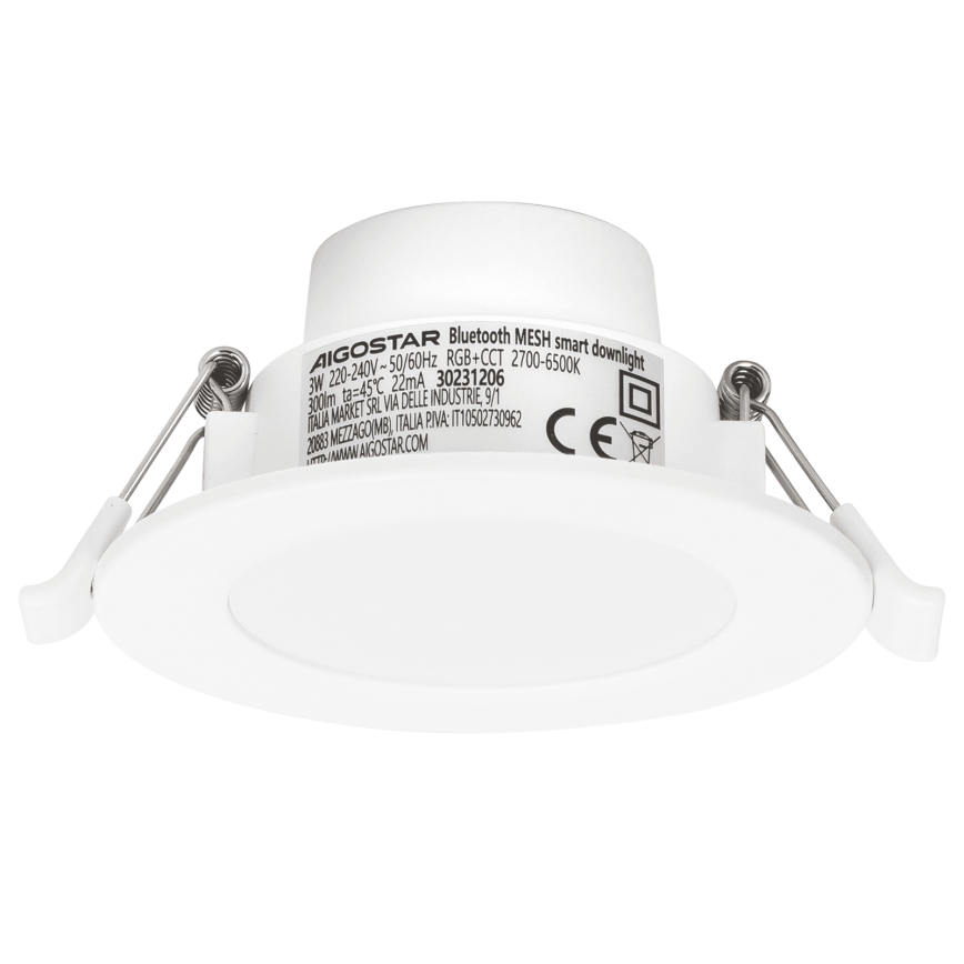 Aigostar - LED RGBW Lampada da incasso dimmerabile per bagni MESH Smart LED/3W/230V 2700-6500K IP44