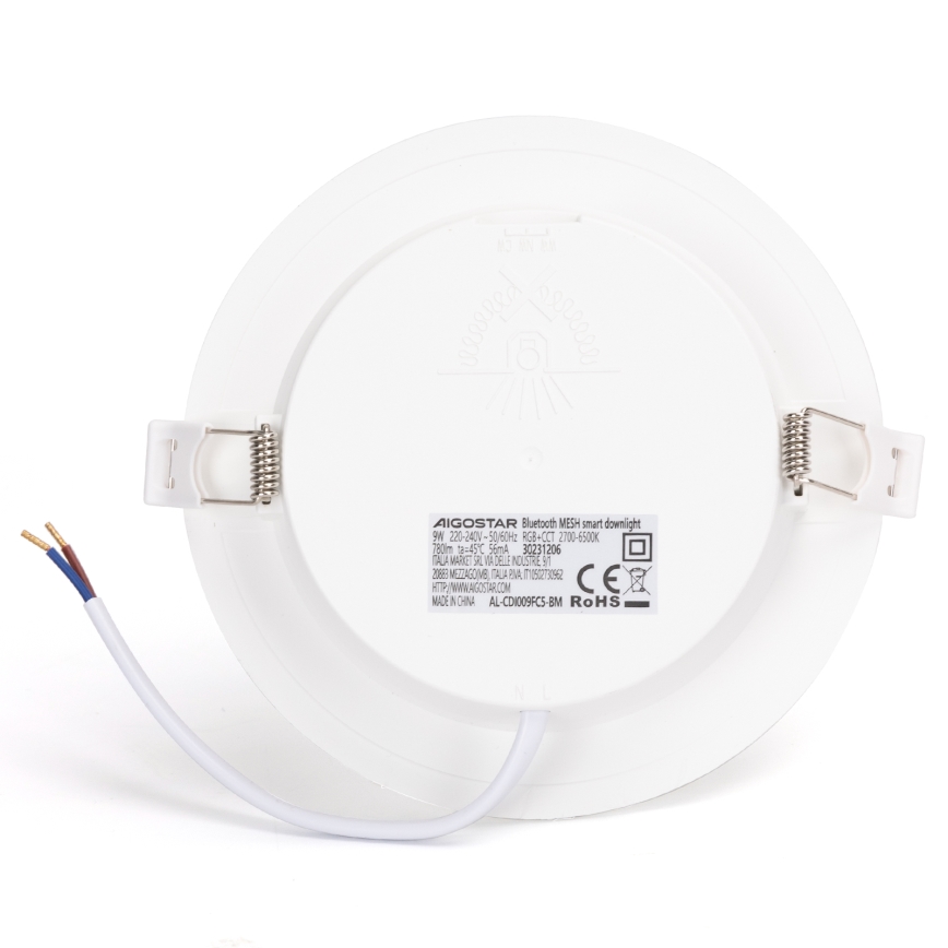 Aigostar - LED RGBW Lampada da incasso dimmerabile per bagni MESH Smart LED/9W/230V 2700-6500K IP44