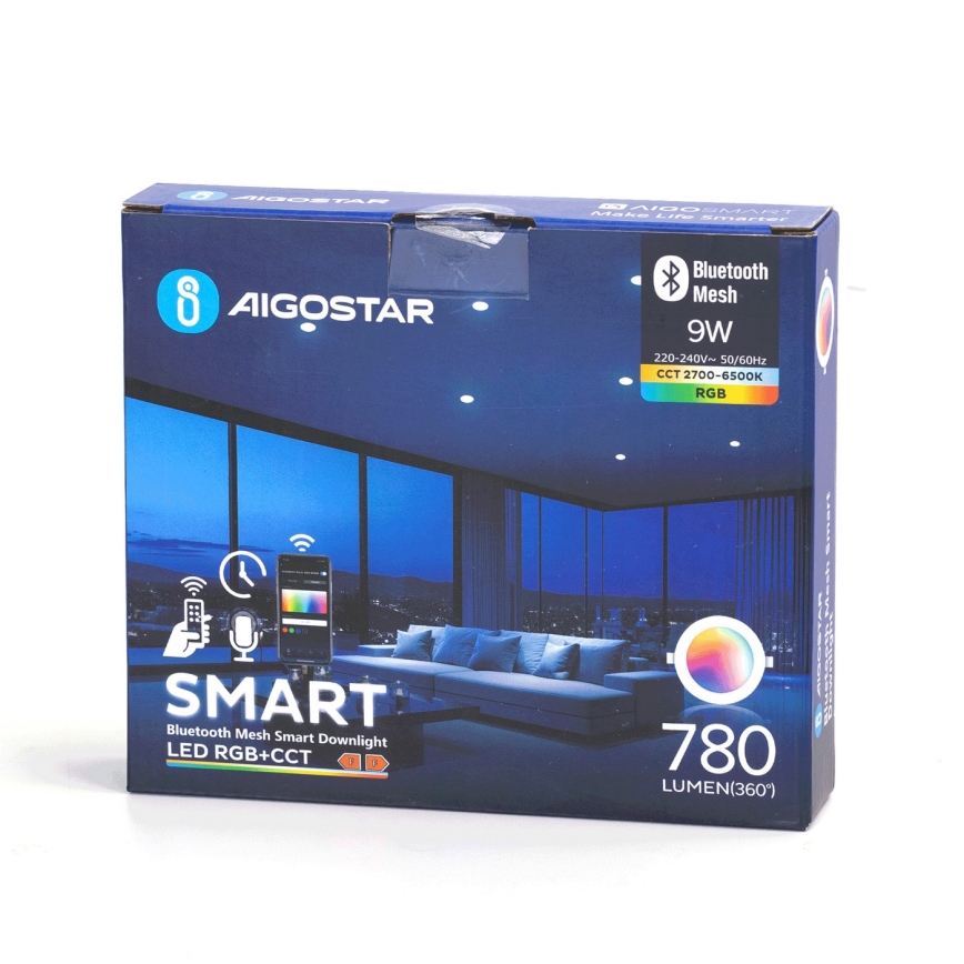 Aigostar - LED RGBW Lampada da incasso dimmerabile per bagni MESH Smart LED/9W/230V 2700-6500K IP44