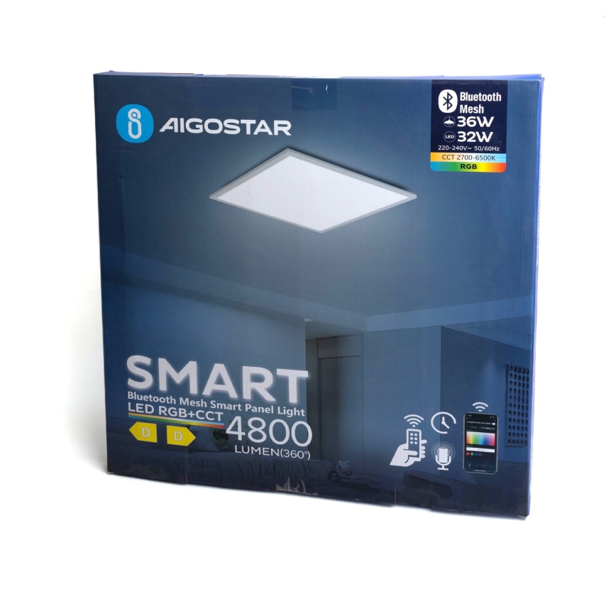 Aigostar - LED RGBW Pannello dimmerabile fisso MESH LED/36W/230V 60x60 cm