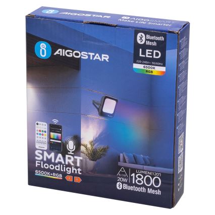 Aigostar - LED RGBW Proiettore dimmerabile MESH Smart LED/20W/230V 6500K IP65 + telecomando