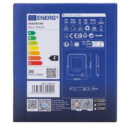 Aigostar - LED RGBW Proiettore dimmerabile MESH Smart LED/30W/230V 6500K IP65 + telecomando