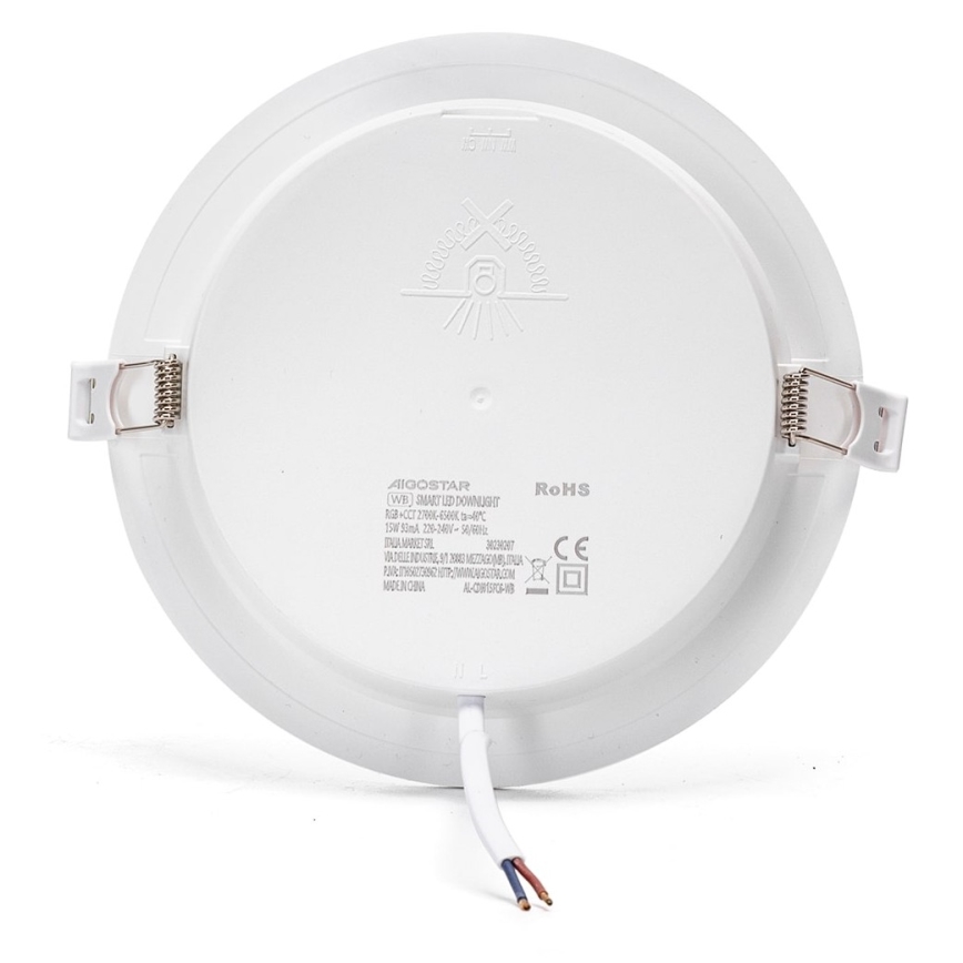 Aigostar - LED RGBW Spot encastrable à intensité variable LED/15W/230V 2700-6500K d. 17,5 cm Wi-Fi