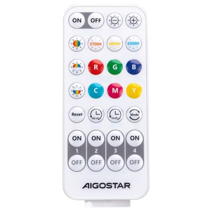 Aigostar - Dimmbare LED RGBW-Stehleuchte MESH LED/8W/230V + Fernbedienung