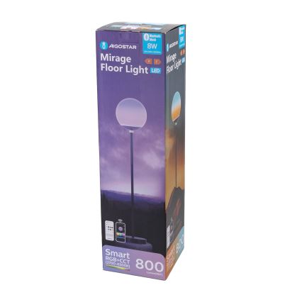 Aigostar - Dimmbare LED RGBW-Stehleuchte MESH LED/8W/230V + Fernbedienung