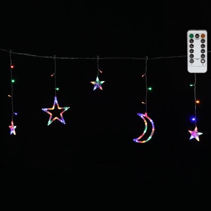 Aigostar - Catena luminosa LED RGBY da esterno 120xLED/8 funzioni 3x0,6m IP44 multicolore + telecomando
