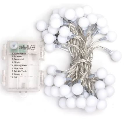 Aigostar - LED RGBY da esterno Catena natalizia 50xLED/3xAA/8 funzioni 5,3 m IP44
