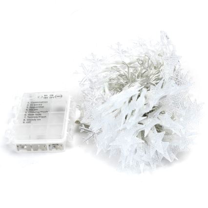 Aigostar - LED RGBY Guirlande de Noël extérieure 100xLED/8 fonctions 3xAA 10m IP44 étoiles