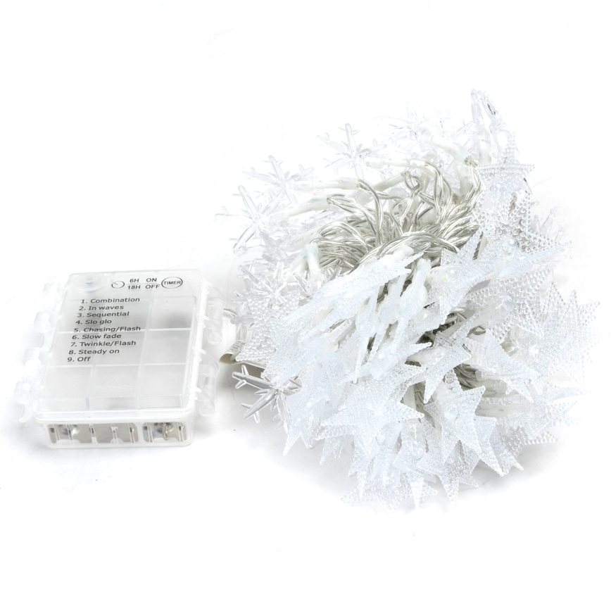 Aigostar - LED RGBY Guirlande de Noël extérieure 100xLED/8 fonctions 3xAA 10m IP44 étoiles