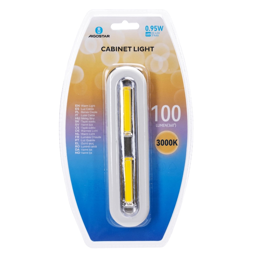 Aigostar - LED-Schrankbeleuchtung LED/3xAAA 3000K weiß