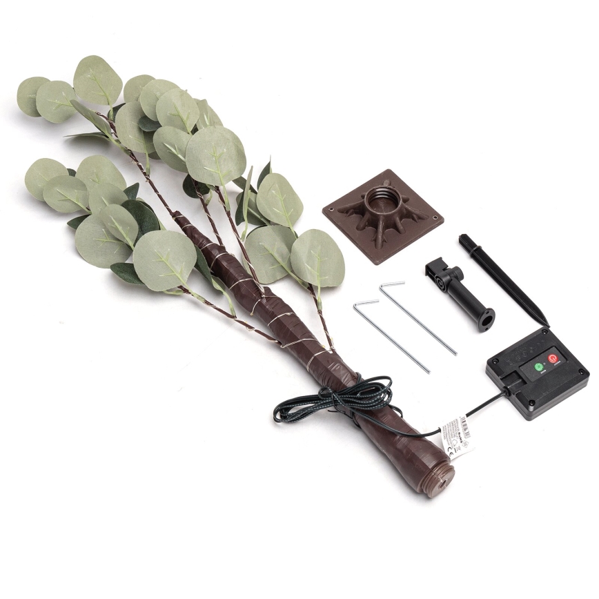 Aigostar - LED Solar-Dekoration 30xLED/2,6m IP65 300 mAh warmweiß Eukalyptus