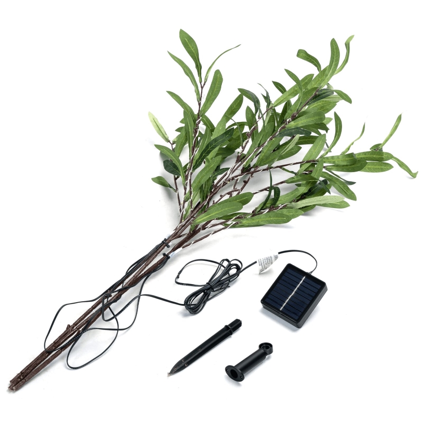 Aigostar - LED Solar-Dekoration 60xLED/3,5m IP65 300 mAh warmweiß Olive