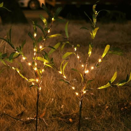 Aigostar - LED Solar-Dekoration 60xLED/3,5m IP65 300 mAh warmweiß Olive