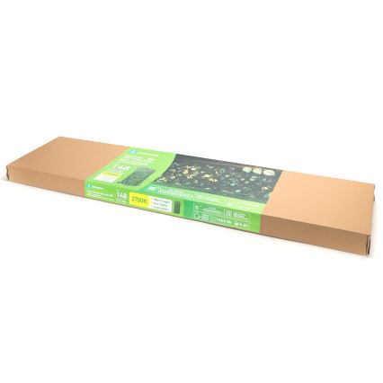 Aigostar - LED-Solar-Dekoration 148xLED/2x1,2m IP65 300 mAh warmweiß Eukalyptus