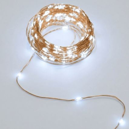 Aigostar - LED-Solar-Lichterkette 200 LEDs/8 Funktionen 22 m IP65 kaltweiß 800 mAh