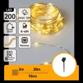 Aigostar - LED-Solar-Lichterkette 200 LEDs/8 Funktionen 22 m IP65 warmweiß 800 mAh