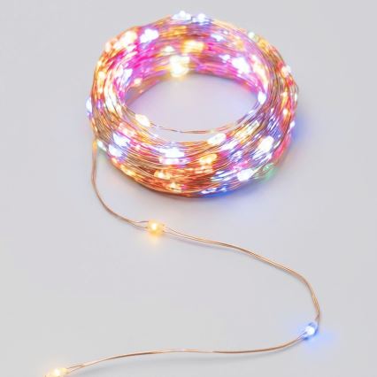 Aigostar - LED-Solar-Lichterkette 200 LEDs / 8 Funktionen, 22 m, IP65, mehrfarbig, 800 mAh