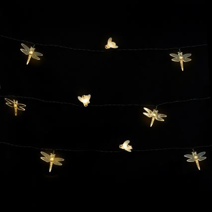 Aigostar - LED-Solar-Dekorations-Lichterkette, 50 LEDs, 8 Funktionen, 10 m, 800 mAh, IP65, warmweiß