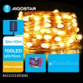 Aigostar - LED-Solar-Weihnachtskette 100xLED/8 Funktionen 12 m 800 mAh IP65 warmweiß