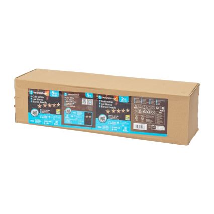 Aigostar - LED-Solar-Weihnachtsleuchte LED/0,054W/1,2V 1m IP65 kaltweiß