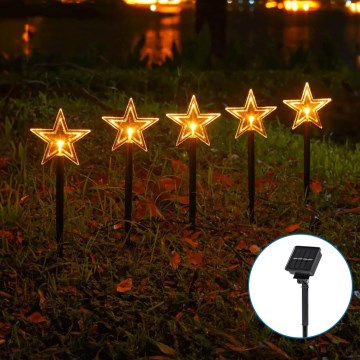 Aigostar - LED-Solar-Weihnachtsleuchte LED/0,054W/1,2V 1m IP65 warmweiβ