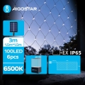 Aigostar - LED Solar-Weihnachtslichterkette 100xLED/8 Funktionen 4,5x1,5m IP65 kaltweiß