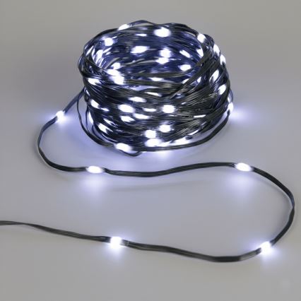 Aigostar - LED-Solar-Weihnachtslichterkette 300xLED/8 Funktionen 32 m IP65 kaltweiß 1200 mAh
