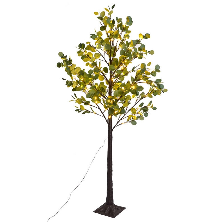 Aigostar - LED Solare decorazione 150xLED/3,2m IP65 bianco caldo eucalipto