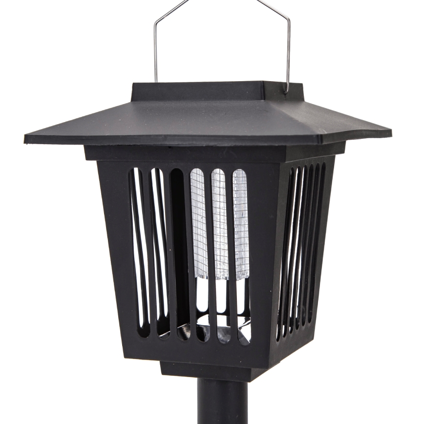 Aigostar - LED Solarleuchte mit Insektenfänger LED/0,03W/1,2V 55,2 cm schwarz 6500K 300 mAh IP44