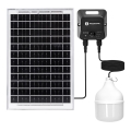 Aigostar - LED-Solarlampe mit Sensor LED/70 W/12 V 6000 mAh 6500 K IP65 Ø 12 cm + Fernbedienung