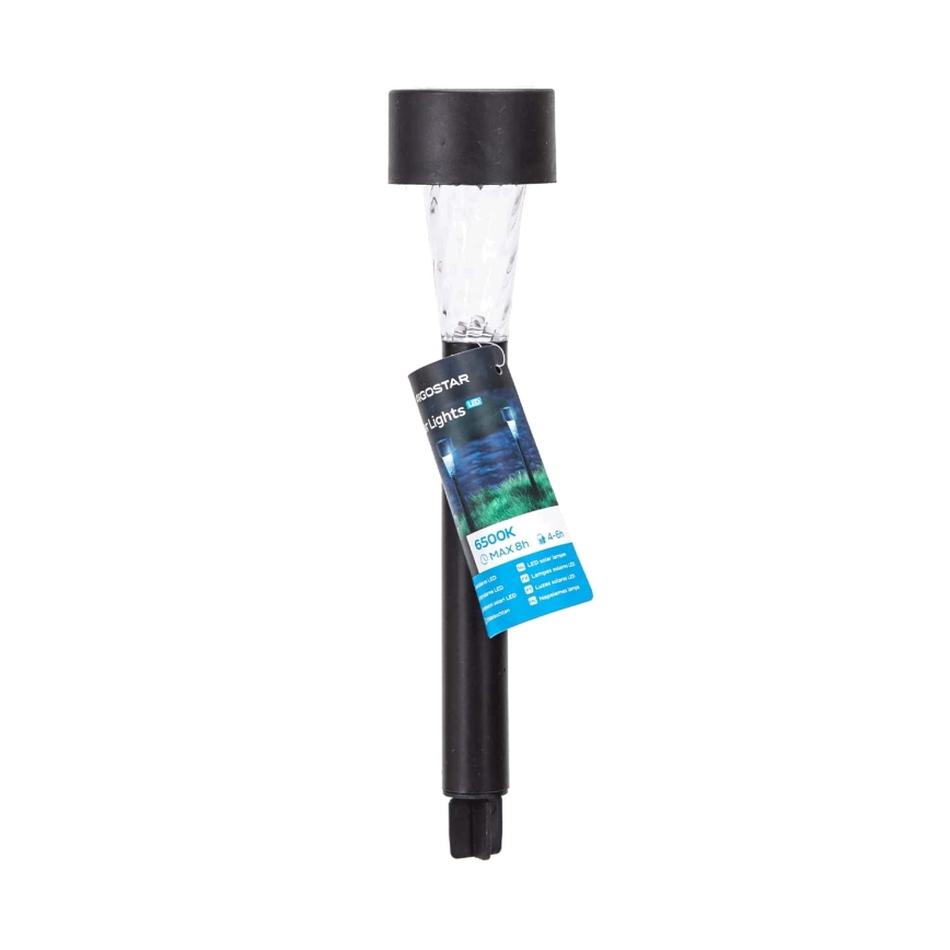 Aigostar - LED-Solarleuchte LED/0,006W/1,2V 40 mAh 29,5 cm schwarz 6500K IP44