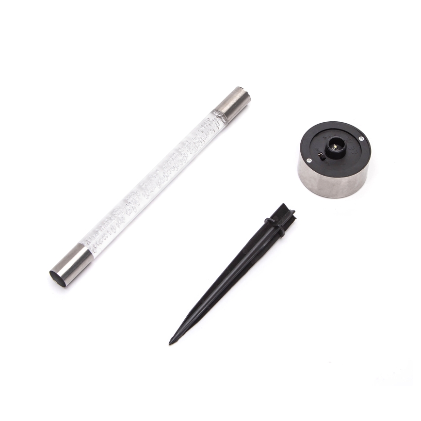 Aigostar - LED-Solarleuchte LED/0,006W/1,2V 36,7cm matt Chrom 6500K IP44
