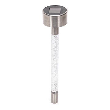 Aigostar - LED-Solarleuchte LED/0,006W/1,2V 36,7cm matt Chrom 2700K IP44