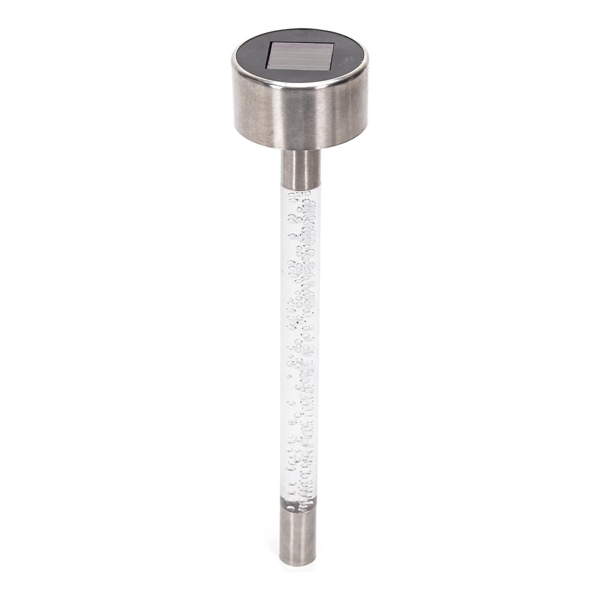 Aigostar - LED-Solarleuchte LED/0,006W/1,2V 36,7cm matt Chrom 2700K IP44