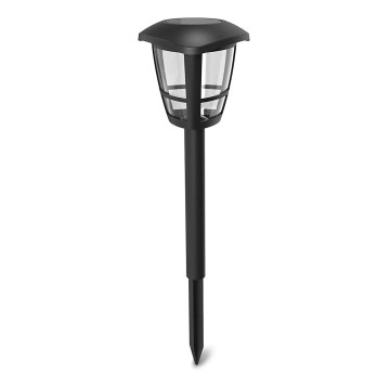 Aigostar - LED-Solarleuchte LED/0,06W/2V 100 mAh 33,8 cm 6500K IP44 schwarz